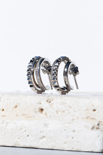 TRIPLE THREAT HUGGIES-STERLING SILVER